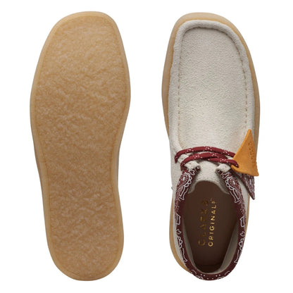 Clarks Originals Wallabee Cup Boots Men's White Interest Suede 26167977 Shoes by Clarks Originals – Don't Panic Shoes