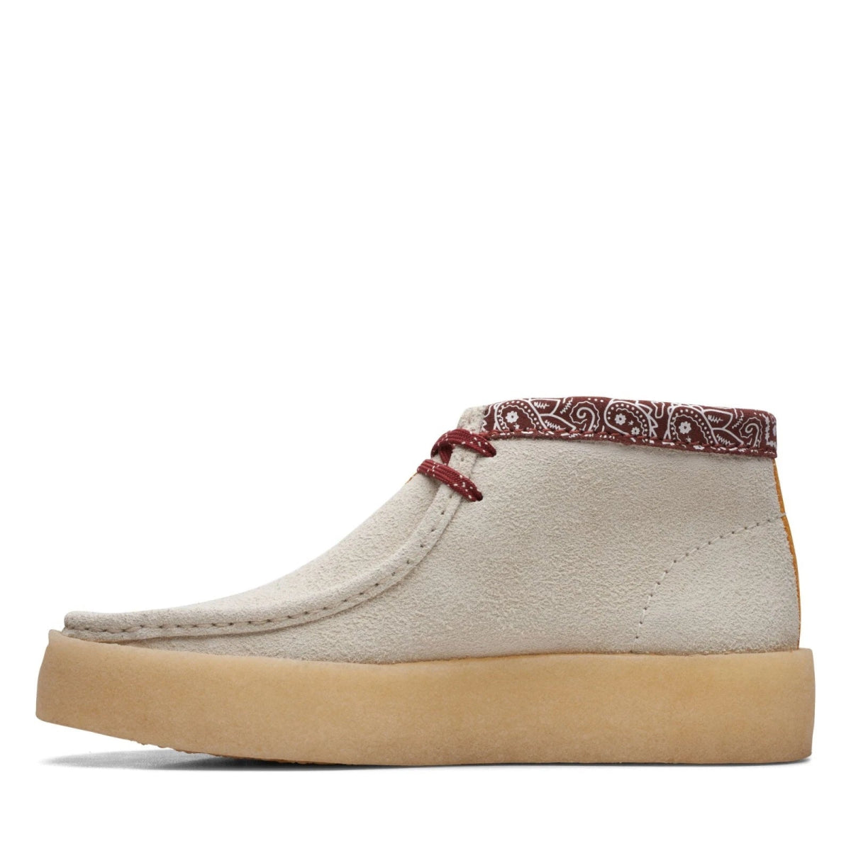 Clarks Originals Wallabee Cup Boots Men's White Interest Suede 26167977 Shoes by Clarks Originals – Don't Panic Shoes