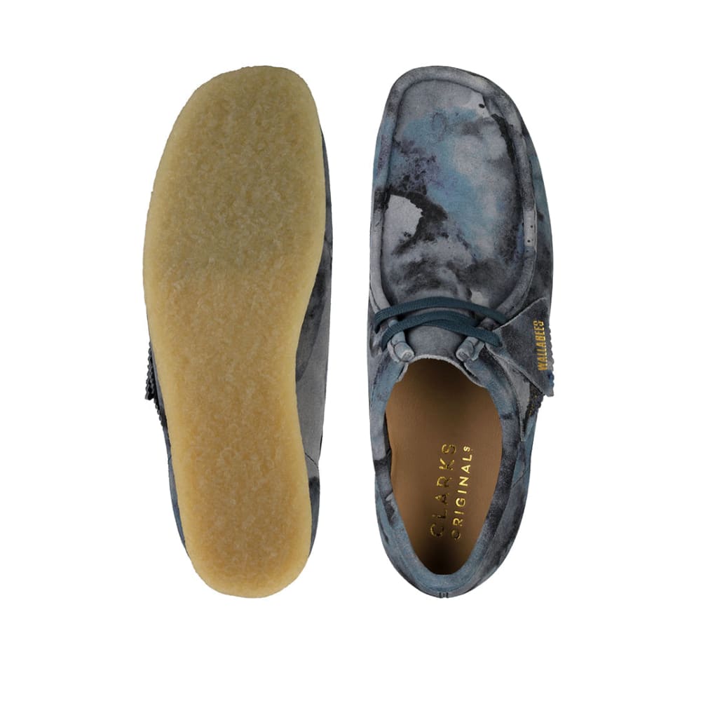 Clarks Originals Wallabee Low Men's Blue Camo Suede 26160205 Shoes by Clarks Originals – Don't Panic Shoes