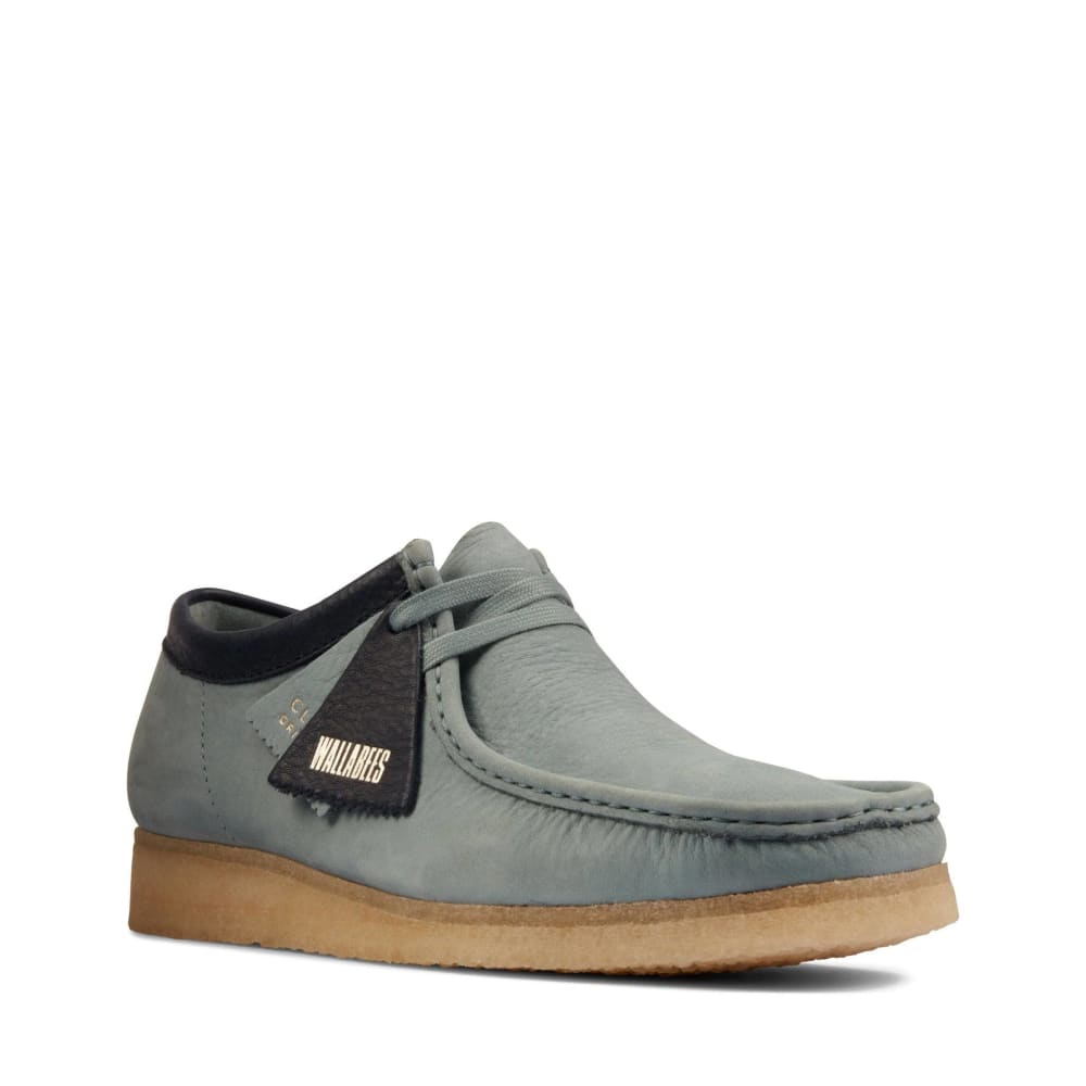 Clarks Originals Wallabee Low Men's Sage Gray Nubuck Leather 26162538 Shoes by Clarks Originals – Don't Panic Shoes