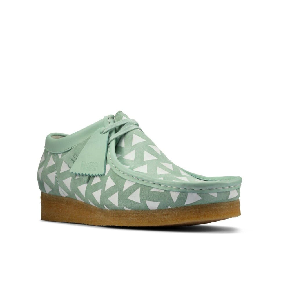 ClarkS Originals Wallabee Low Men’s Shoes – Mint Green Suede – Style 26160206 – Fresh Heritage Icon Shoes by Clarks Originals – Don't Panic Shoes