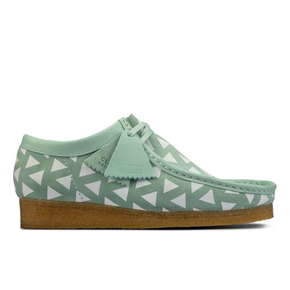 ClarkS Originals Wallabee Low Men’s Shoes – Mint Green Suede – Style 26160206 – Fresh Heritage Icon Shoes by Clarks Originals – Don't Panic Shoes