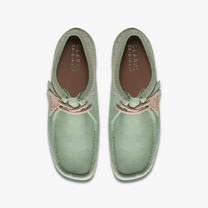 ClarkS Originals Wallabee Men’s Green Embroidery Suede 26172073 0 by Clarks Originals – Don't Panic Shoes