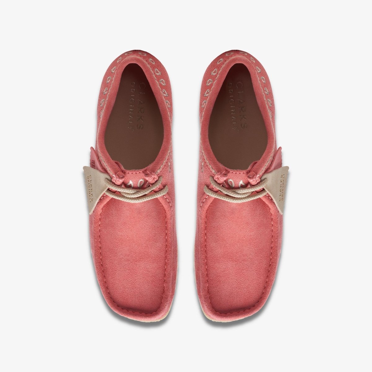 ClarkS Originals Wallabee Men’s Pink Embroidery Suede 26170539 Footwear by Clarks Originals – Don't Panic Shoes