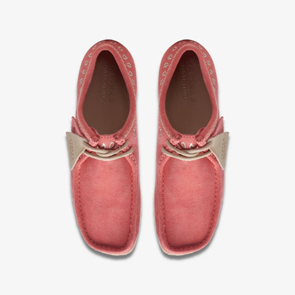 ClarkS Originals Wallabee Men’s Pink Embroidery Suede 26170539 Footwear by Clarks Originals – Don't Panic Shoes