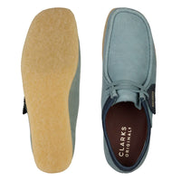 Thumbnail for Clarks Originals Wallabee Low Men’s Sage Gray Nubuck Leather