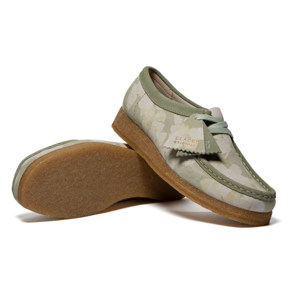 Clarks Originals Wallabee Women's Green Floral Leather Shoes by Clarks Originals – Don't Panic Shoes