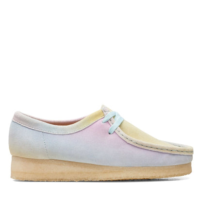 ClarkS Originals Wallabee Women’s White/Blue Leather 26165563 Footwear by Clarks Originals – Don't Panic Shoes