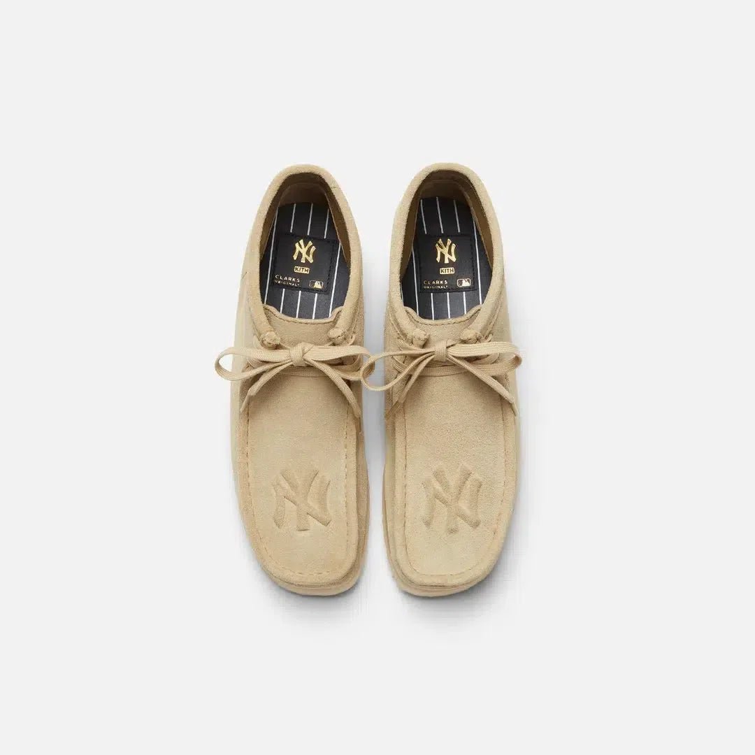 ClarkS Originals X Kith X New York Yankees Wallabee Boot Men’s Shoes – Maple Suede – Style 26166616 – Limited Edition Icon Drop Shoes by Clarks Originals – Don't Panic Shoes