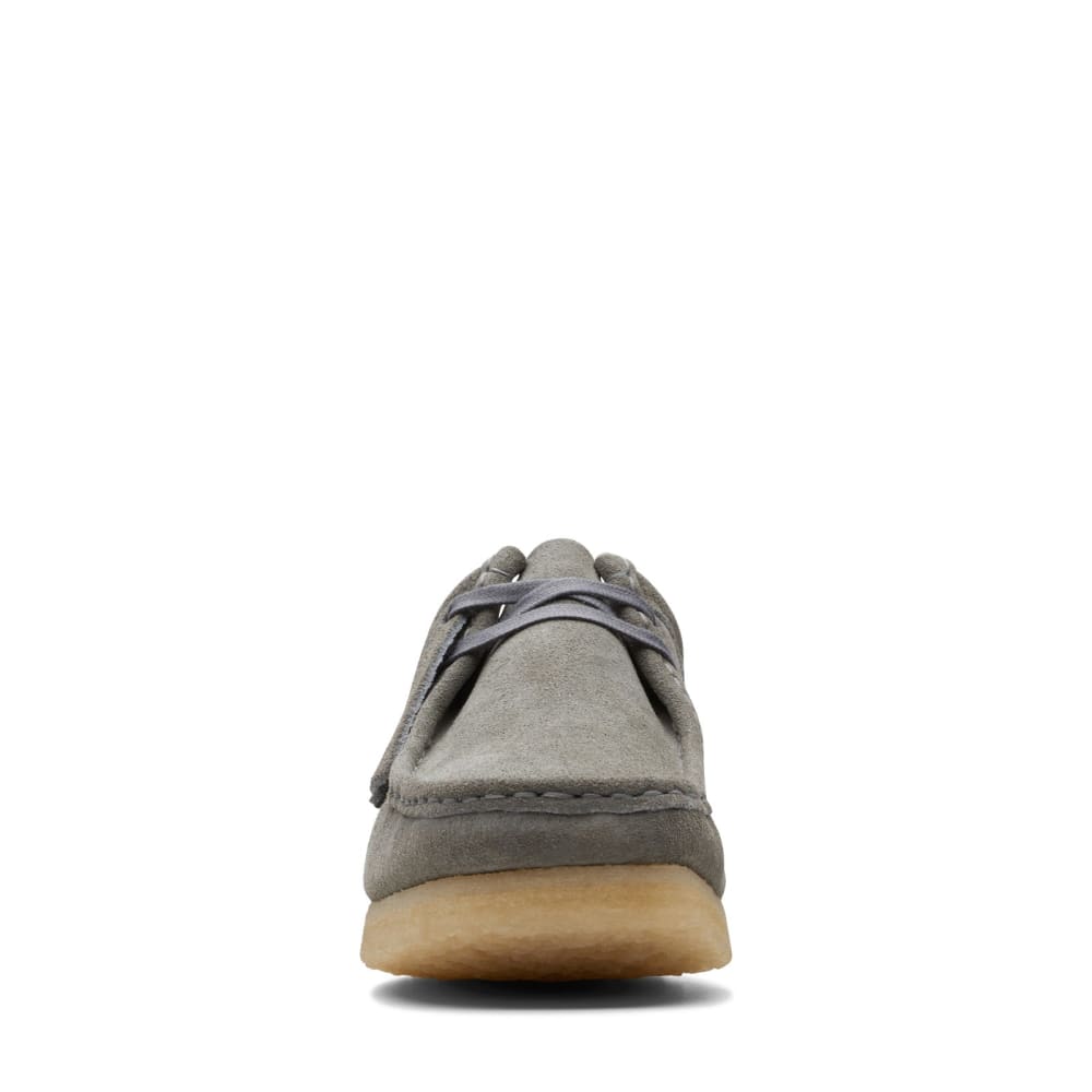 Clarks Wallabee 26170535 Mens Gray Suede Oxfords & Lace Ups