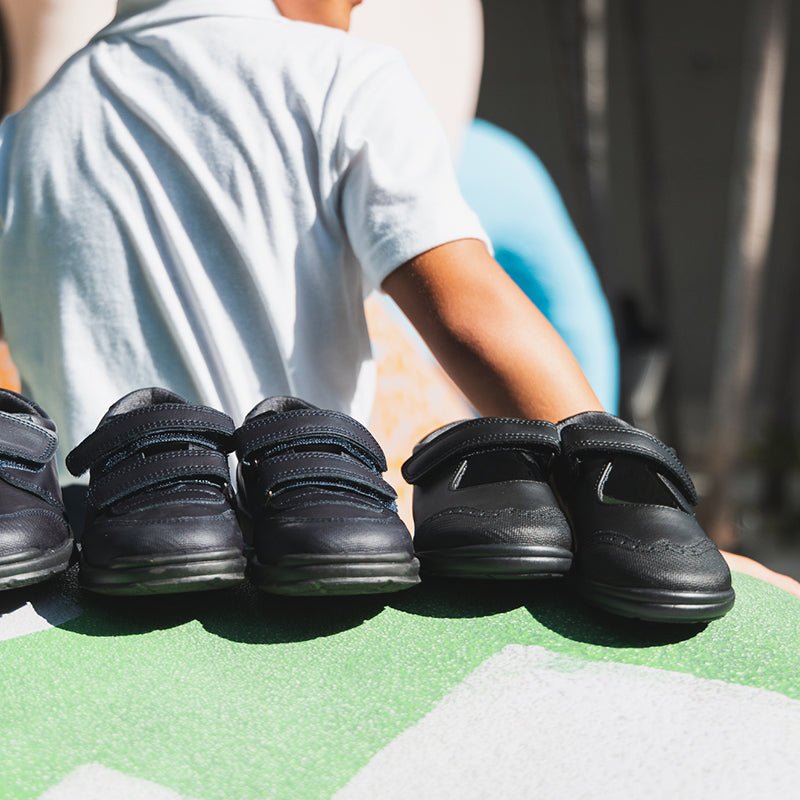 Claudia Black Adjustable Velcro Non Slip Rubber Soles Uniform by Childrenchic – Don't Panic Shoes