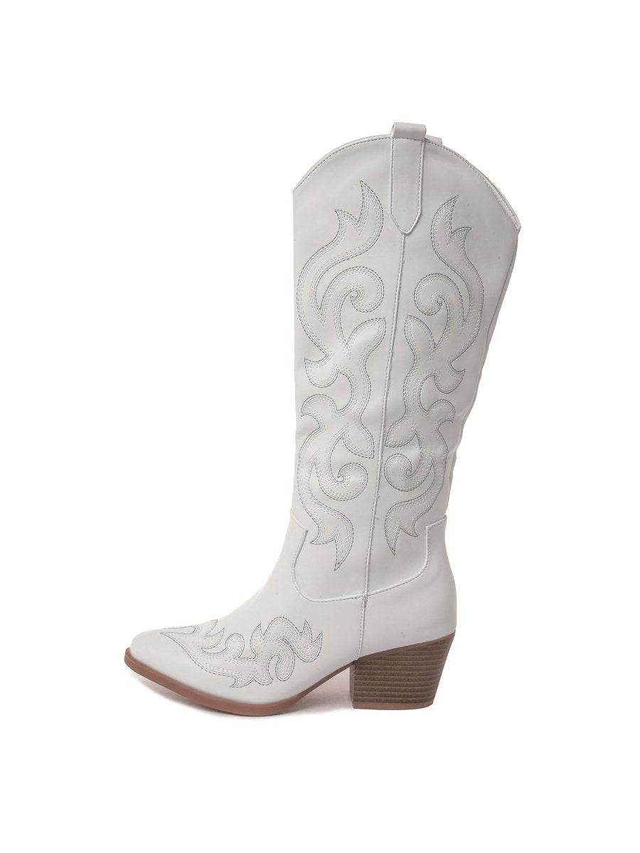 Clem | White Boots by J.Adams – Don't Panic Shoes