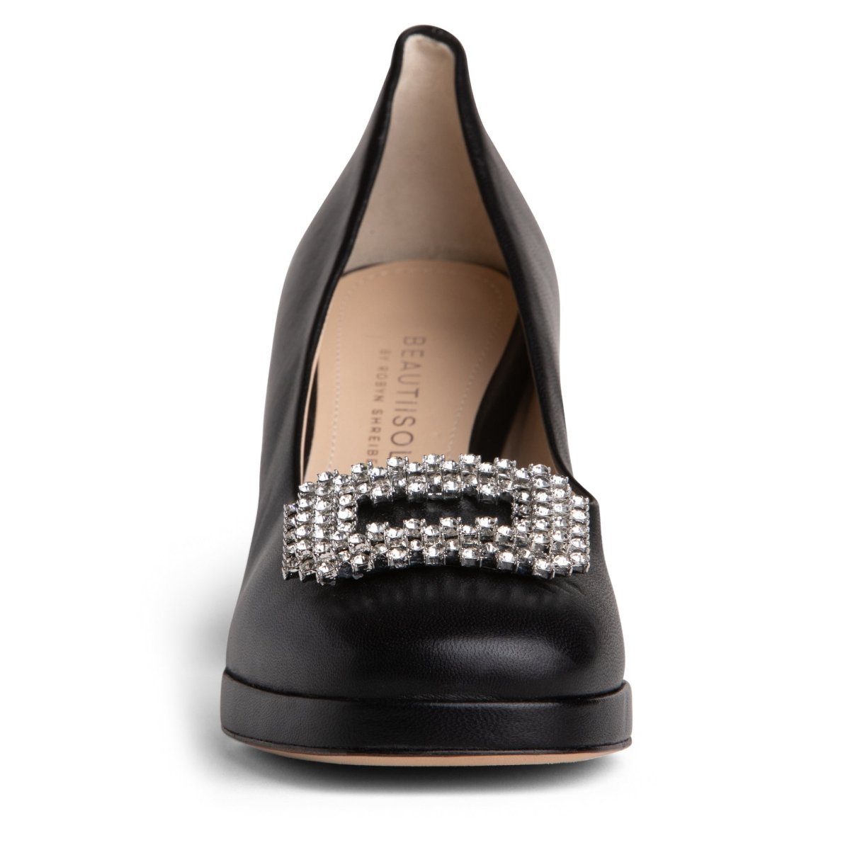 Clementine Women’S Leather Rhinestone Platform Pump 70mm Heels by Beautiisoles – Don't Panic Shoes