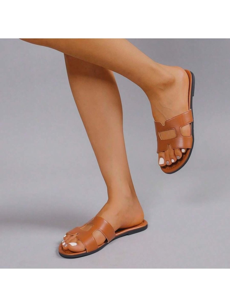 Cleo | Brown Sandals by J.Adams – Don't Panic Shoes