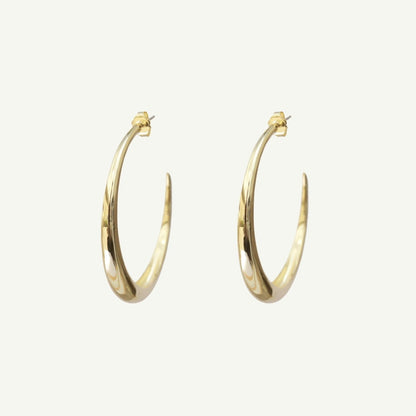Cleo Hoop Earrings Medium Earrings by Rahya Jewelry Design – Don't Panic Shoes