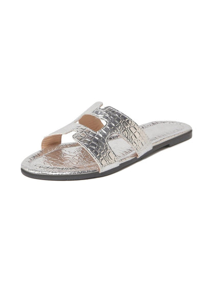 Cleo | Silver Sandals by J.Adams – Don't Panic Shoes