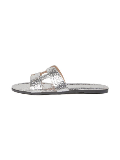 Cleo | Silver Sandals by J.Adams – Don't Panic Shoes