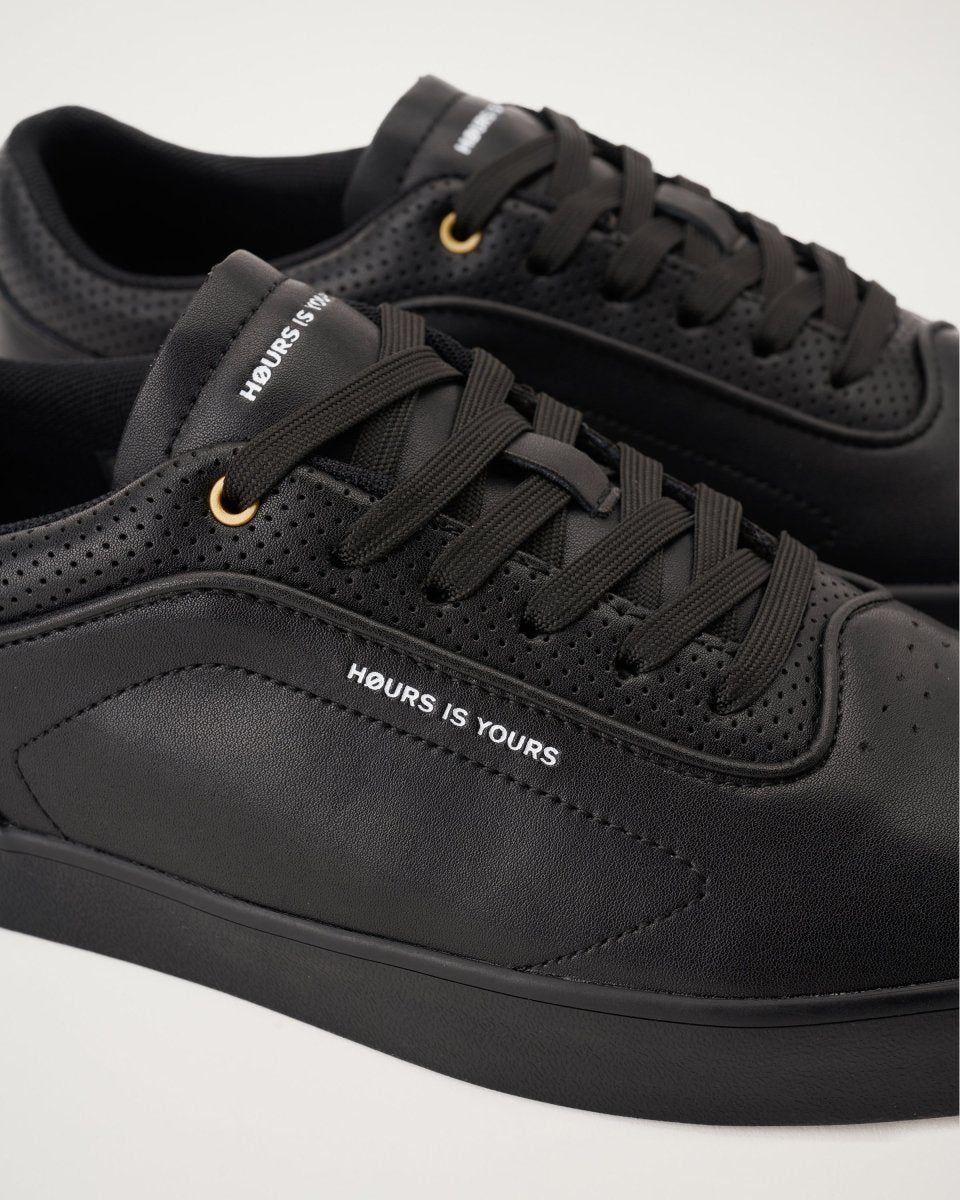 Code V2 Black Leather Footwear by Hours Is Yours – Don't Panic Shoes