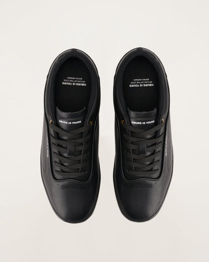 Code V2 Black Leather Footwear by Hours Is Yours – Don't Panic Shoes