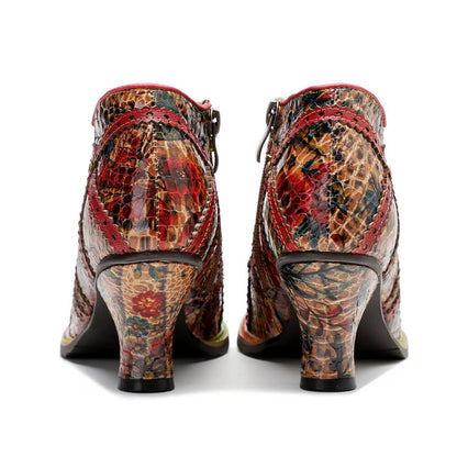 Colorful Handmade Low Heel Booties Booties by Colorstepshoes – Don't Panic Shoes