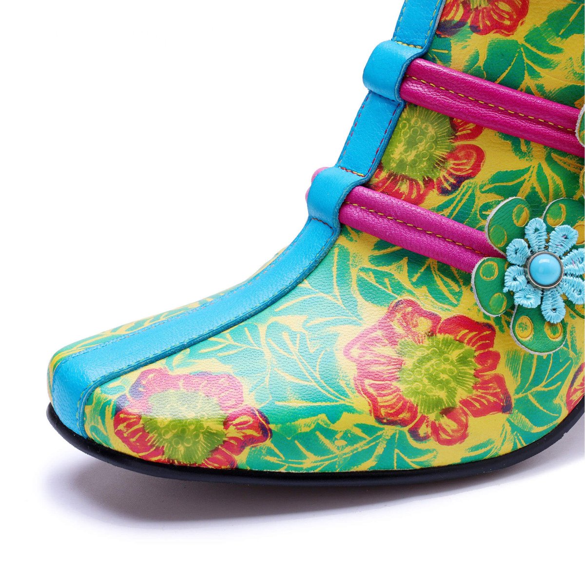 ColorStepshoes Bloom Fantasy Women’s Leather Ankle Boots ankle boots by Colorstepshoes – Don't Panic Shoes