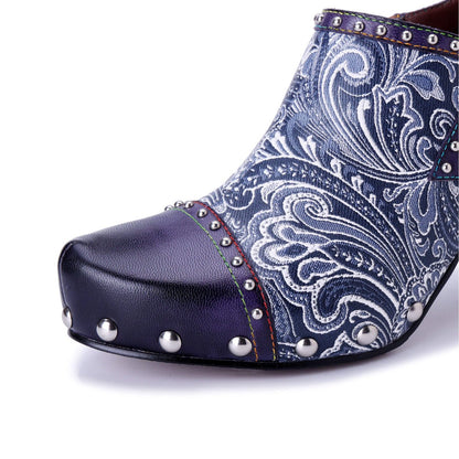 ColorStepshoes Indigo Grace Pumps Women’s Cowhide Leather Heels by Colorstepshoes – Don't Panic Shoes