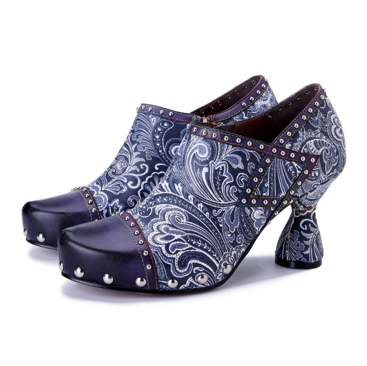 ColorStepshoes Indigo Grace Pumps Women’s Cowhide Leather Heels by Colorstepshoes – Don't Panic Shoes