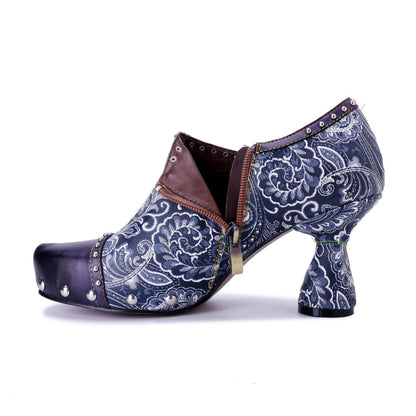 ColorStepshoes Indigo Grace Pumps Women’s Cowhide Leather Heels by Colorstepshoes – Don't Panic Shoes