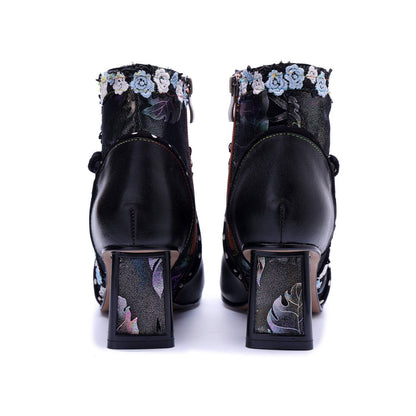 Colorstepshoes Midnight Bloom Ankle Boots ankle boots by Colorstepshoes – Don't Panic Shoes
