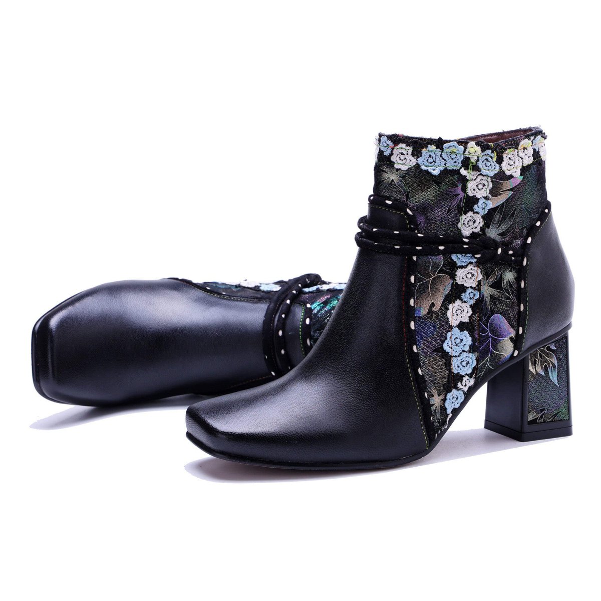 Colorstepshoes Midnight Bloom Ankle Boots ankle boots by Colorstepshoes – Don't Panic Shoes