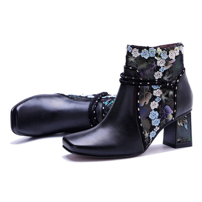 Colorstepshoes Midnight Bloom Ankle Boots ankle boots by Colorstepshoes – Don't Panic Shoes