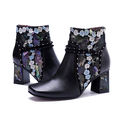 Colorstepshoes Midnight Bloom Ankle Boots ankle boots by Colorstepshoes – Don't Panic Shoes