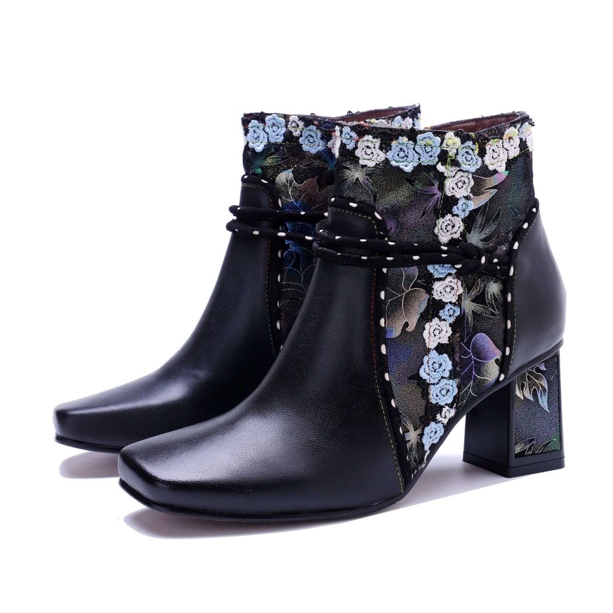 Colorstepshoes Midnight Bloom Ankle Boots ankle boots by Colorstepshoes – Don't Panic Shoes