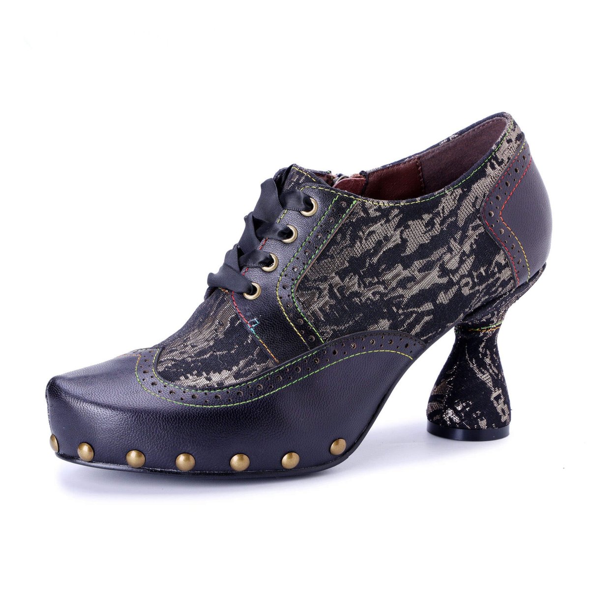 ColorStepshoes Retro Handmade Women’s Black Leather Pumps Heels by Colorstepshoes – Don't Panic Shoes