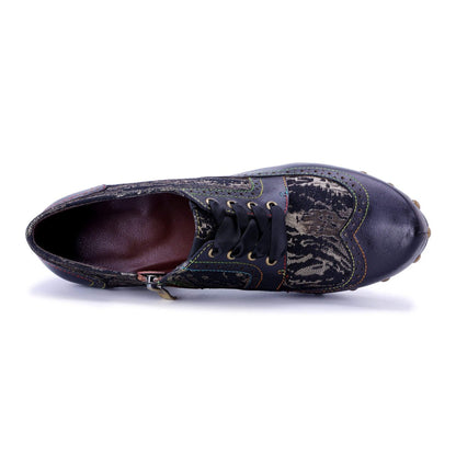 ColorStepshoes Retro Handmade Women’s Black Leather Pumps Heels by Colorstepshoes – Don't Panic Shoes