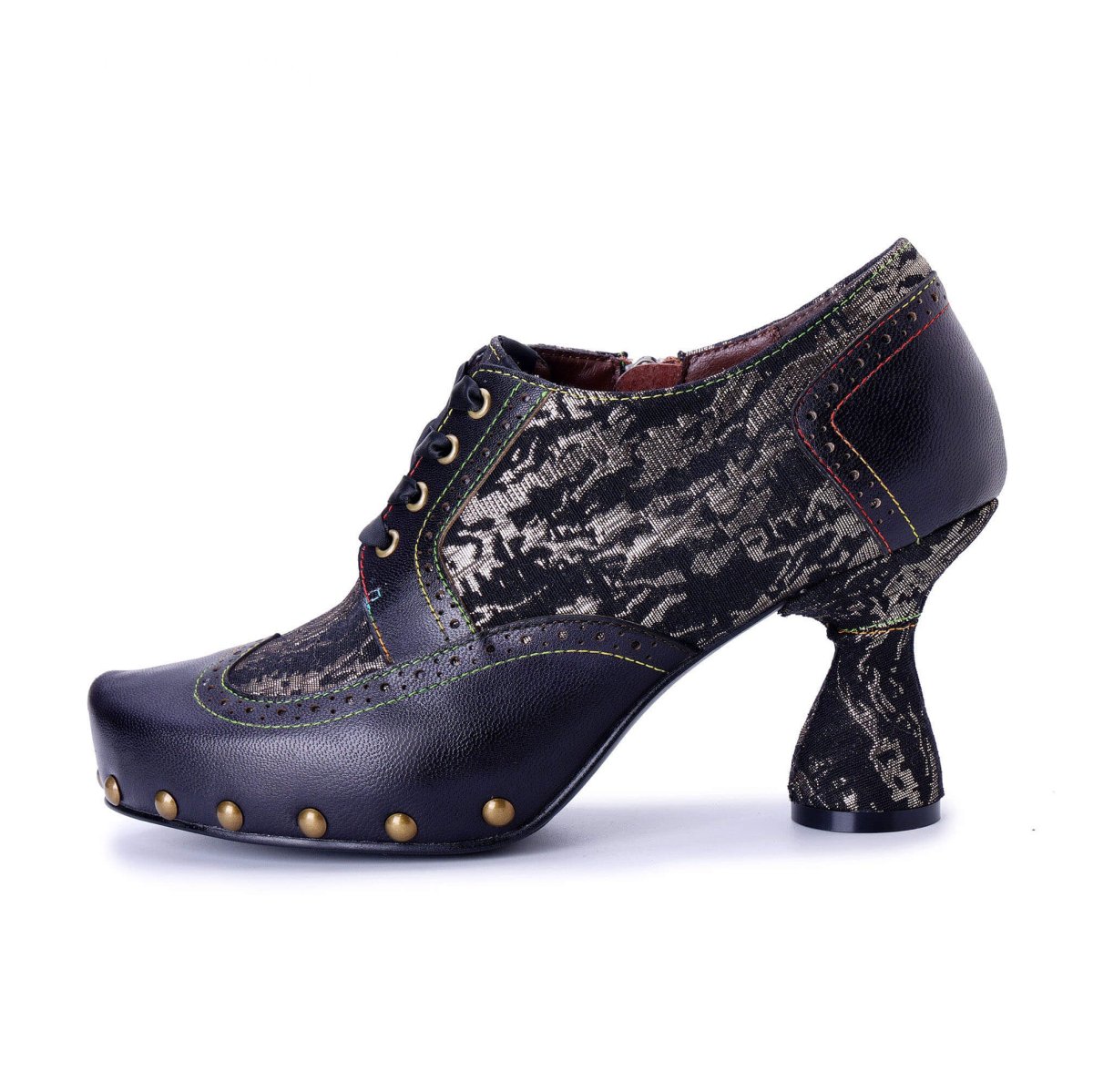 ColorStepshoes Retro Handmade Women’s Black Leather Pumps Heels by Colorstepshoes – Don't Panic Shoes