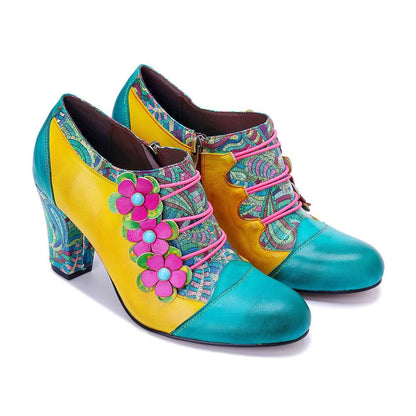 Colorstepshoes Vintage Handmade Bohemian Graffiti Pumps Heels by Colorstepshoes – Don't Panic Shoes