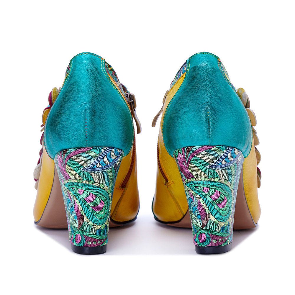 Colorstepshoes Vintage Handmade Bohemian Graffiti Pumps Heels by Colorstepshoes – Don't Panic Shoes