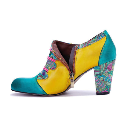 Colorstepshoes Vintage Handmade Bohemian Graffiti Pumps Heels by Colorstepshoes – Don't Panic Shoes