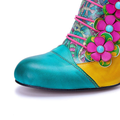 Colorstepshoes Vintage Handmade Bohemian Graffiti Pumps Heels by Colorstepshoes – Don't Panic Shoes