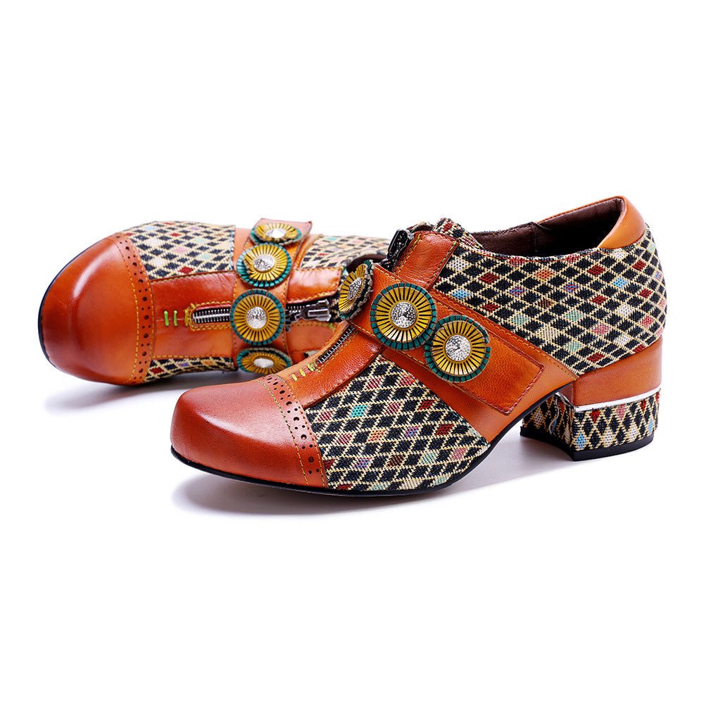 Colorstepshoes Vintage Handmade Color - Block Shoes Flat by Colorstepshoes – Don't Panic Shoes