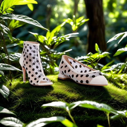 Coquette Blake Women’S Mesh Suede Ballerina Leather Flats by Beautiisoles – Don't Panic Shoes