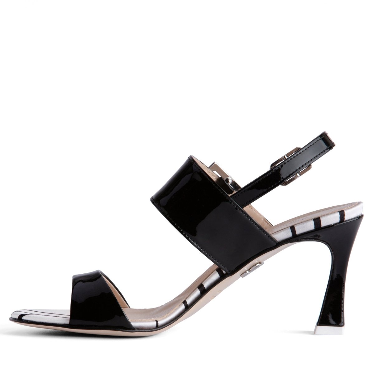 Coquette Marilyn Women’S Black Patent Leather Sandal Heels by Beautiisoles – Don't Panic Shoes