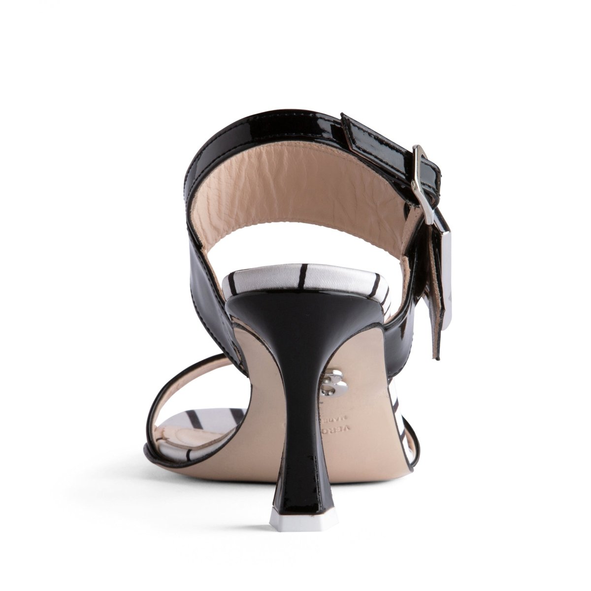 Coquette Marilyn Women’S Black Patent Leather Sandal Heels by Beautiisoles – Don't Panic Shoes