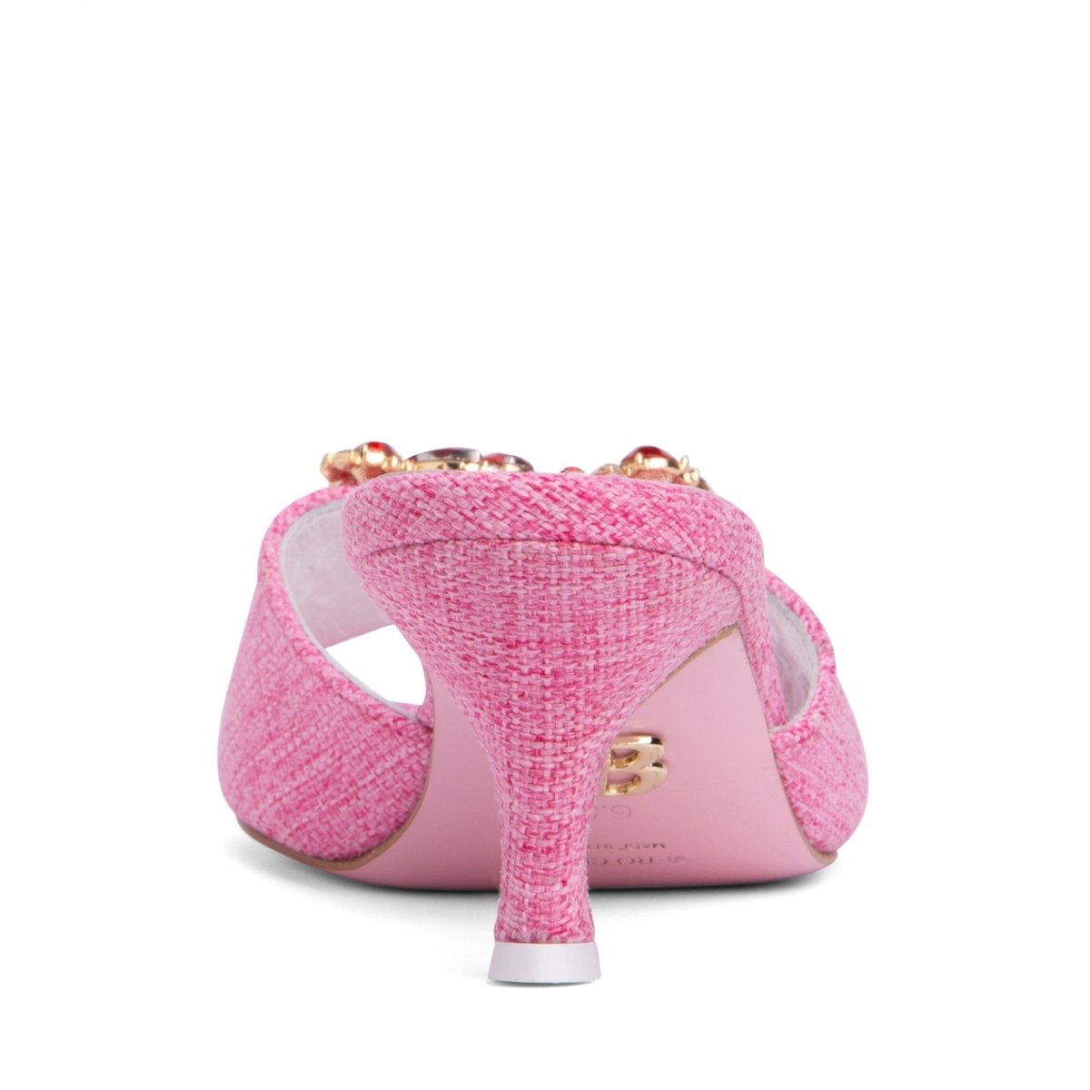 Coquette Women’S Handmade Linen Leather Sandal Kitten Heel Sandals by Beautiisoles – Don't Panic Shoes