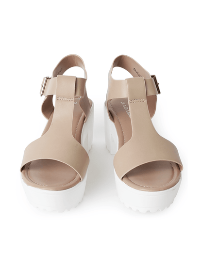 Corby | Beige Sandals by J.Adams – Don't Panic Shoes