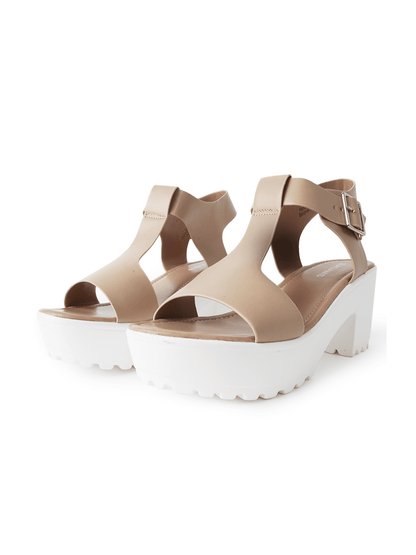 Corby | Beige Sandals by J.Adams – Don't Panic Shoes