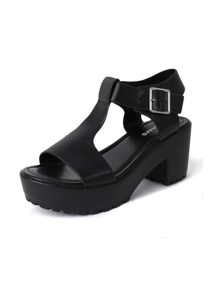 Corby | Black Sandals by J.Adams – Don't Panic Shoes