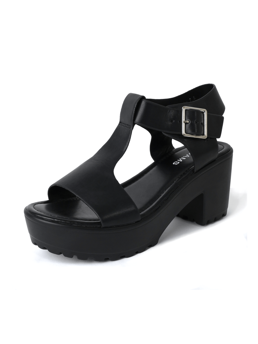 Corby | Black Sandals by J.Adams – Don't Panic Shoes