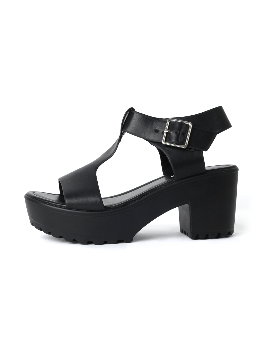 Corby | Black Sandals by J.Adams – Don't Panic Shoes